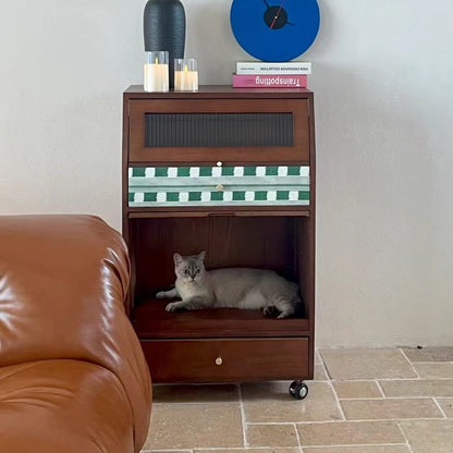 Living room, pet sharing, household use, movable cat bed, dining cabinet, antique style storage cabinet