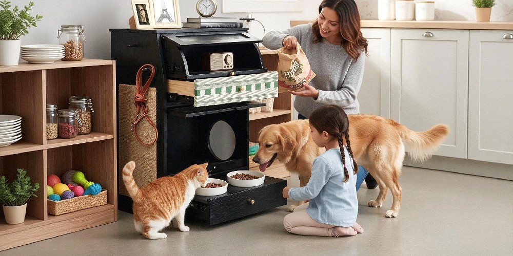 Apartment Pet Furniture: Why a Wooden Feeder Cabinet Saves Space